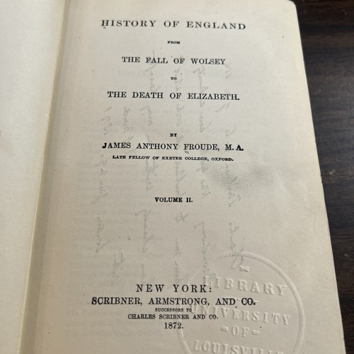 Froude's History of England, 2-11 Bände, Schreiber, 1870er Jahre Antiquariat - Bild 10 von 16