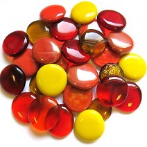 6 x Extra Large Glass Pebbles / Gems / Stones - Various Colours Approx 30-40mm - Picture 76 of 76