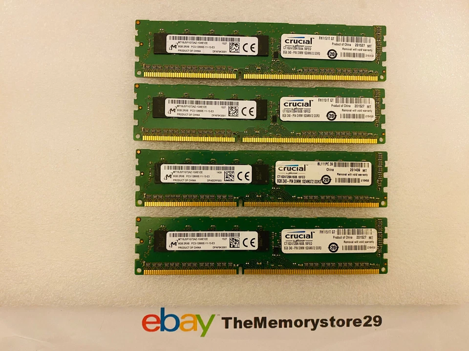 Micro server ECC UDIMM 8GB 16GB 32GB  Memory DDR3 1300MHz 1600MHz Unbuffered Lot - Image 4 of 4