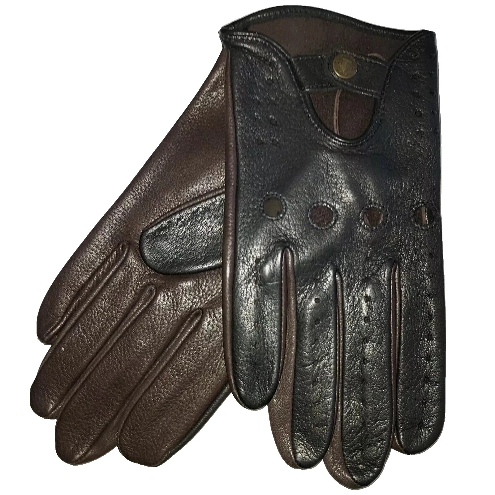 Cuero marrón Talla XL Guantes y mitones para hombres