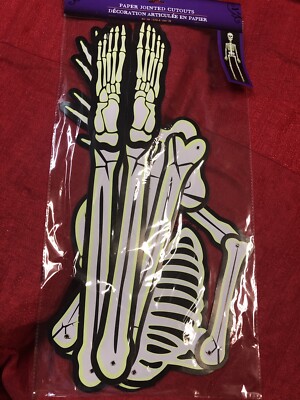 Life-size Classic 60 Inch Jointed Skeleton Halloween Wall Or Door Decor ...