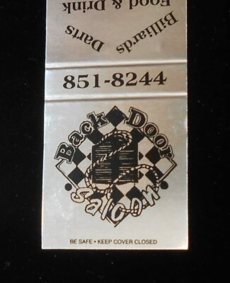 1980s? Back Door Saloon Billiards Darts 19 Eswin St. Greenhills OH Hamilton Co