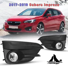 Fits 2017-2019 Subaru Impreza Fog Light Clear Lens Pair Lamp Wiring Kit & Switch