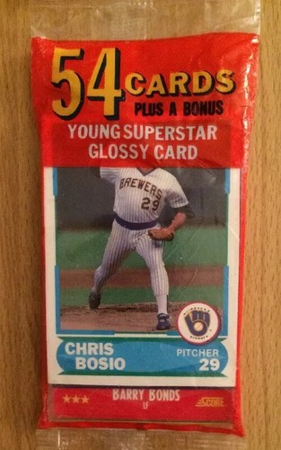 1988 Score Baseball Card Pack Don Mattingly Joe Carter Barry Bonds & More!!!! - Picture 4 of 5