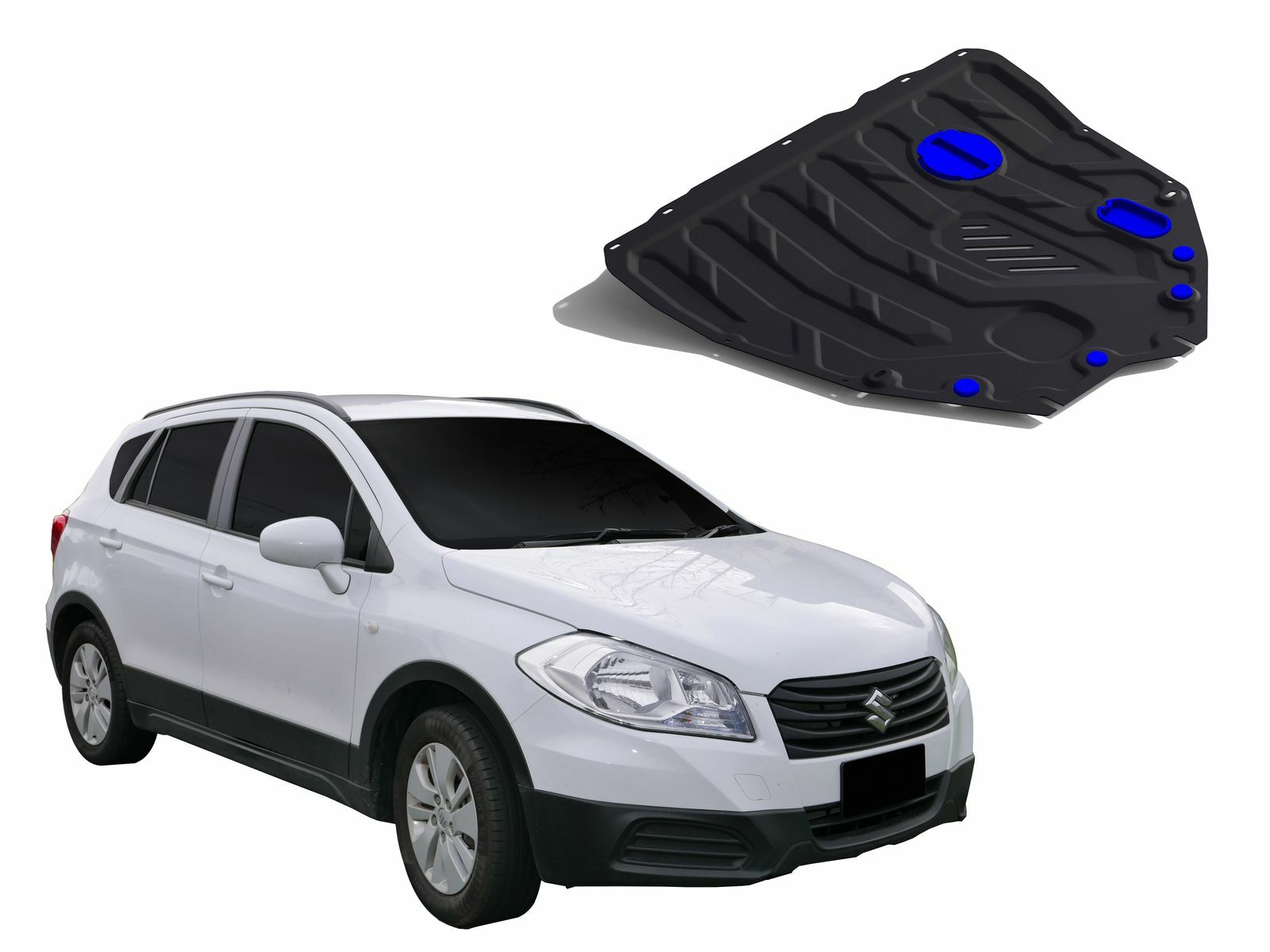 Sabot moteur Suzuki SX4 S-Cross en acier pour éviter la casse du carter d'huile