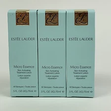 Estee Lauder Micro Essence Skin Activating Treatment Lotion 3 Pack .5oz  30ml
