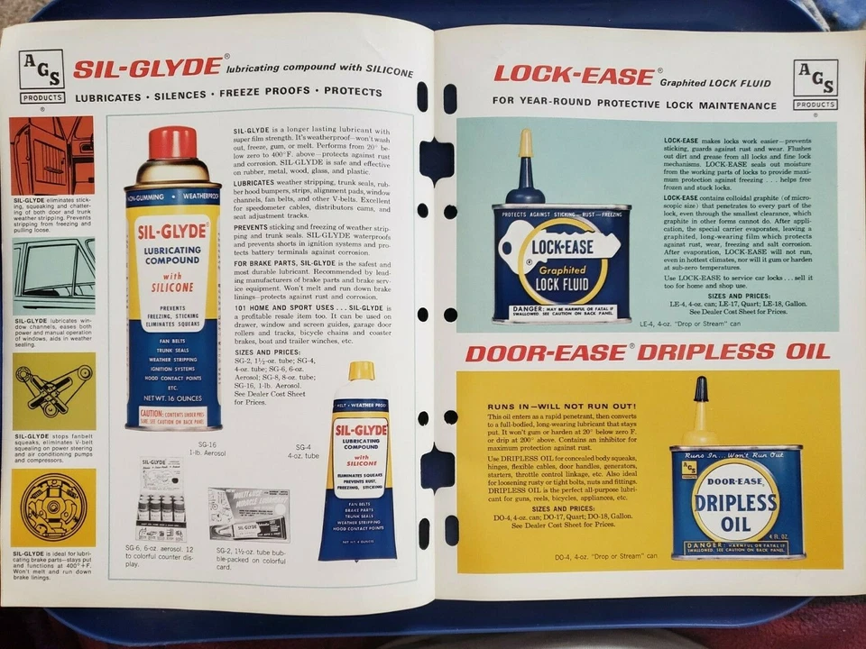 AGS Products Catalog Sheets 1963-1966 - American Grease Stick Company F |  eBay