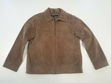 P240 Womens Ben Sherman Brown Suede Leather Casual Jacket Uk S 8 Eu 36