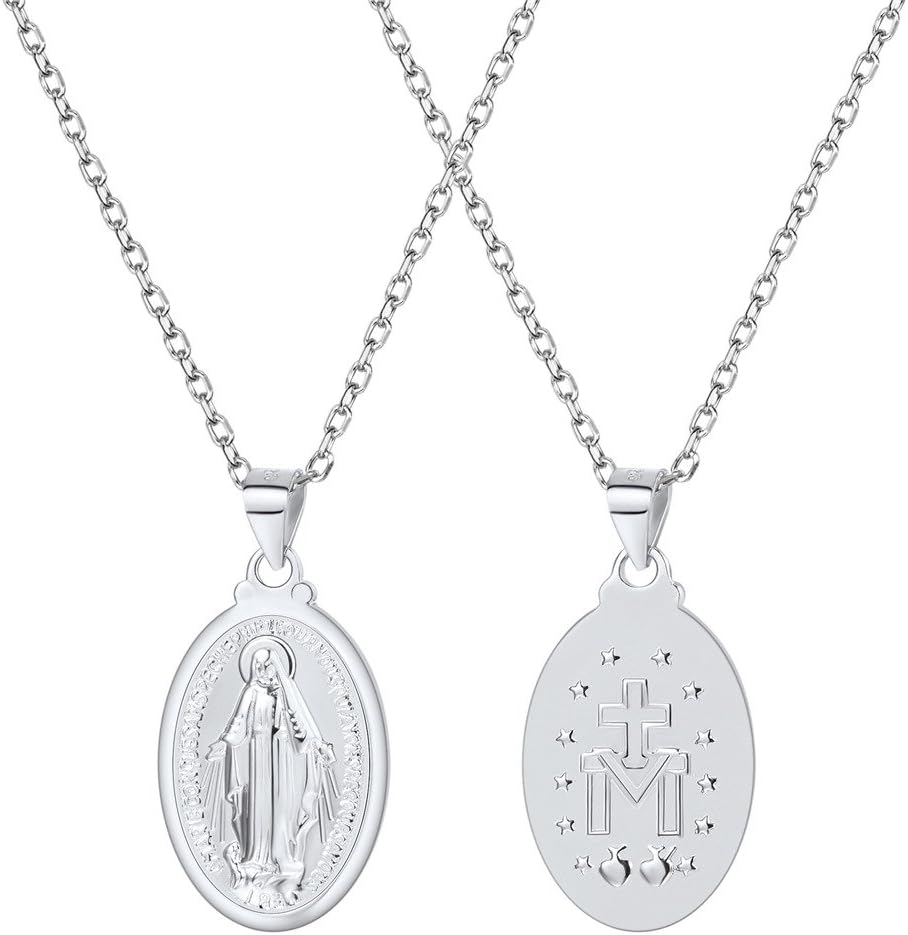 Virgin Mary 18K Gold Plated Necklace for Men and Women - Our Lady of Gua