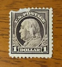Vintage US Stamp #518 One Dollar Franklin MNH OG With Fault - CV $95