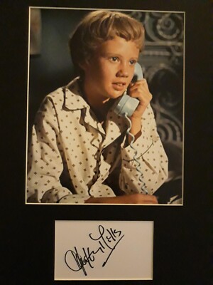 HAYLEY MILLS AUTOGRAMM SIGNED KARTE (10X 8'' FOTO) (THE PARENT TRAP) COA 55