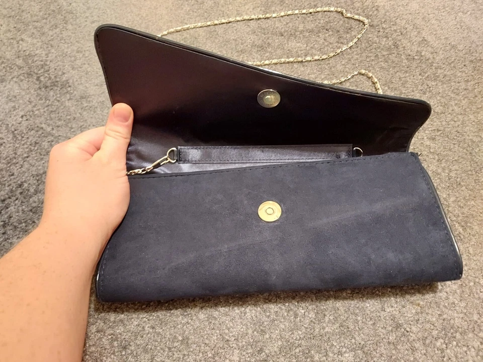 Dorothy Perkins Navy Blue Clutch Purse - Image 4 of 4