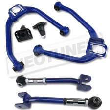 For 350z Z33 2003-09 Blue Adjustable Front Upper+Rear Camber Alignment Kit Set