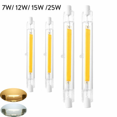 LED R7s J78 J118 7W 12W 15W 25W Dimmable COB Floodlight Bulbs Glass Ceramic Lamp