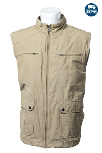 GILET UOMO GEOX estivo beige con tasconi art.M0120M T0295 | eBay
