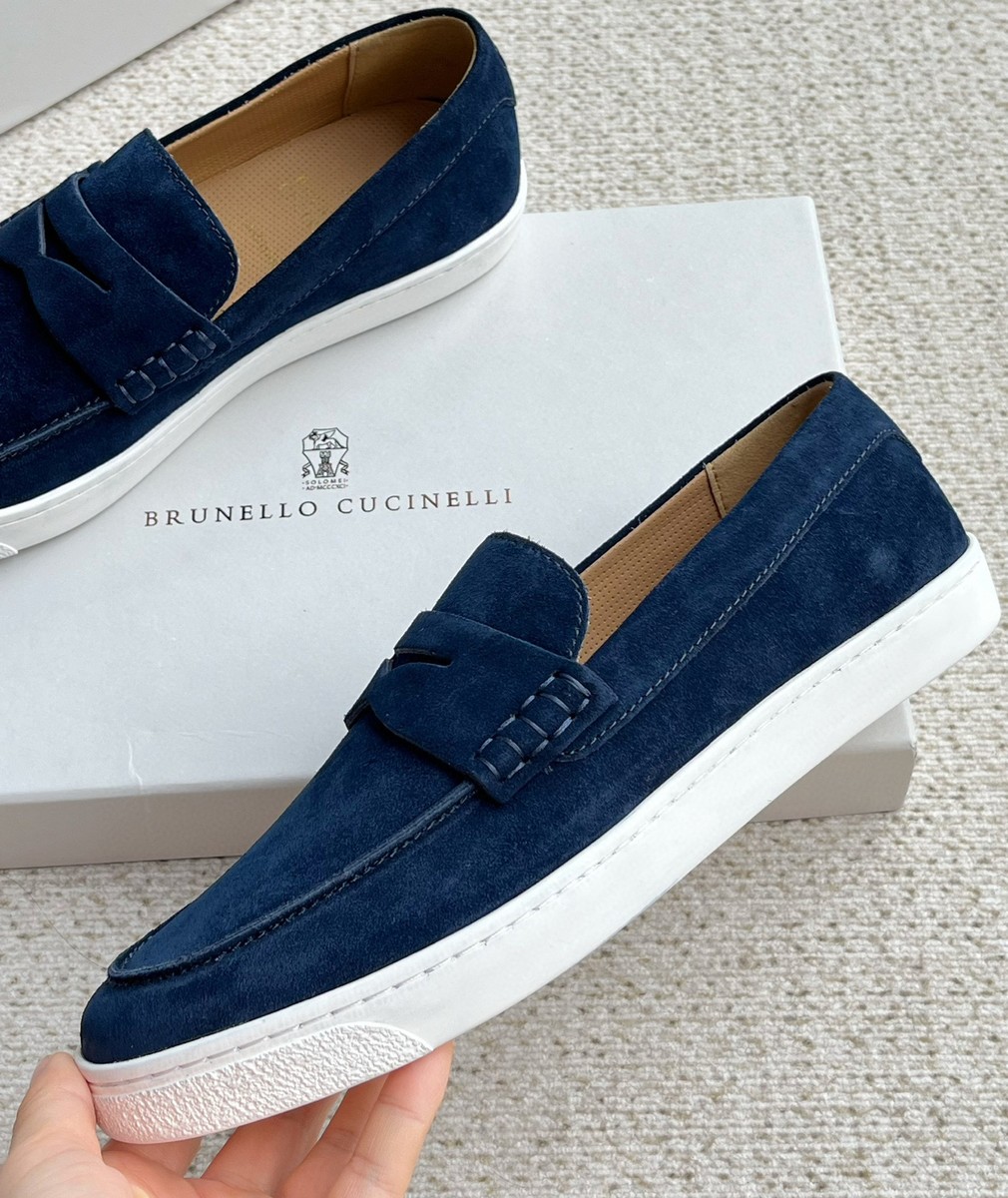 BRUNELLO CUCINELLI スエードシューズ　サイズ43 2回程度使用 Brunello 2025 Cucinelli Men's Shoes with Suede Leather and Loafers