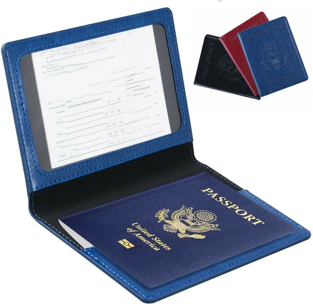 Us Leather Passport Id Card Holder Pocket Travel Wallet Blocking Slim Case Cover Us Leather Passport Id Card Holder Pocket Travel Wallet Blocking Slim Case Cover