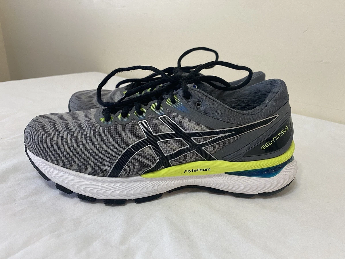 Asics Gel Nimbus 22 1011A680 Gray Black Running Shoes Sneakers Men s sz 8.5