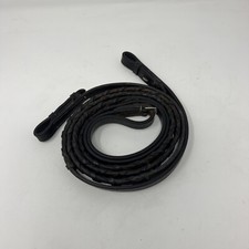English Leather Hunter Jumper Reins Braided H...