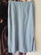 Lafayette 148 New York Womens Placid Blue Midi Side Slit Pencil Skirt S JT01