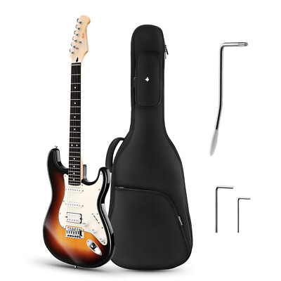 Donner Q1 Electric Guitar HSS Pickup Solid Body Sunburst + Bag | Limited Edition