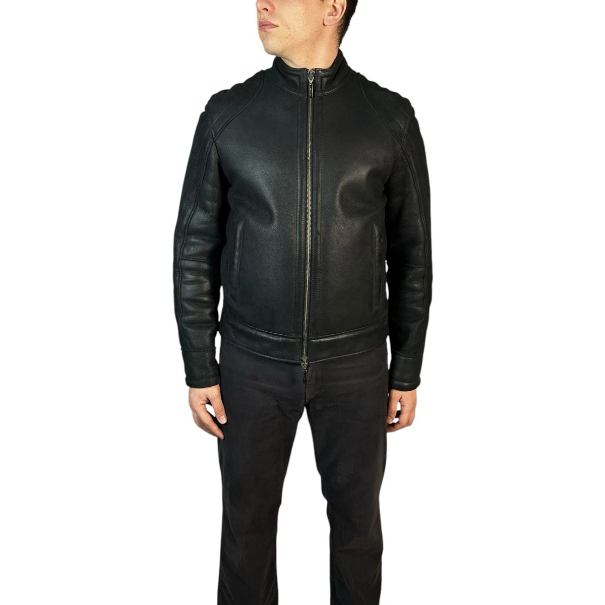 Versace Collection Coats, Jackets & Vests Leather Outer Shell for