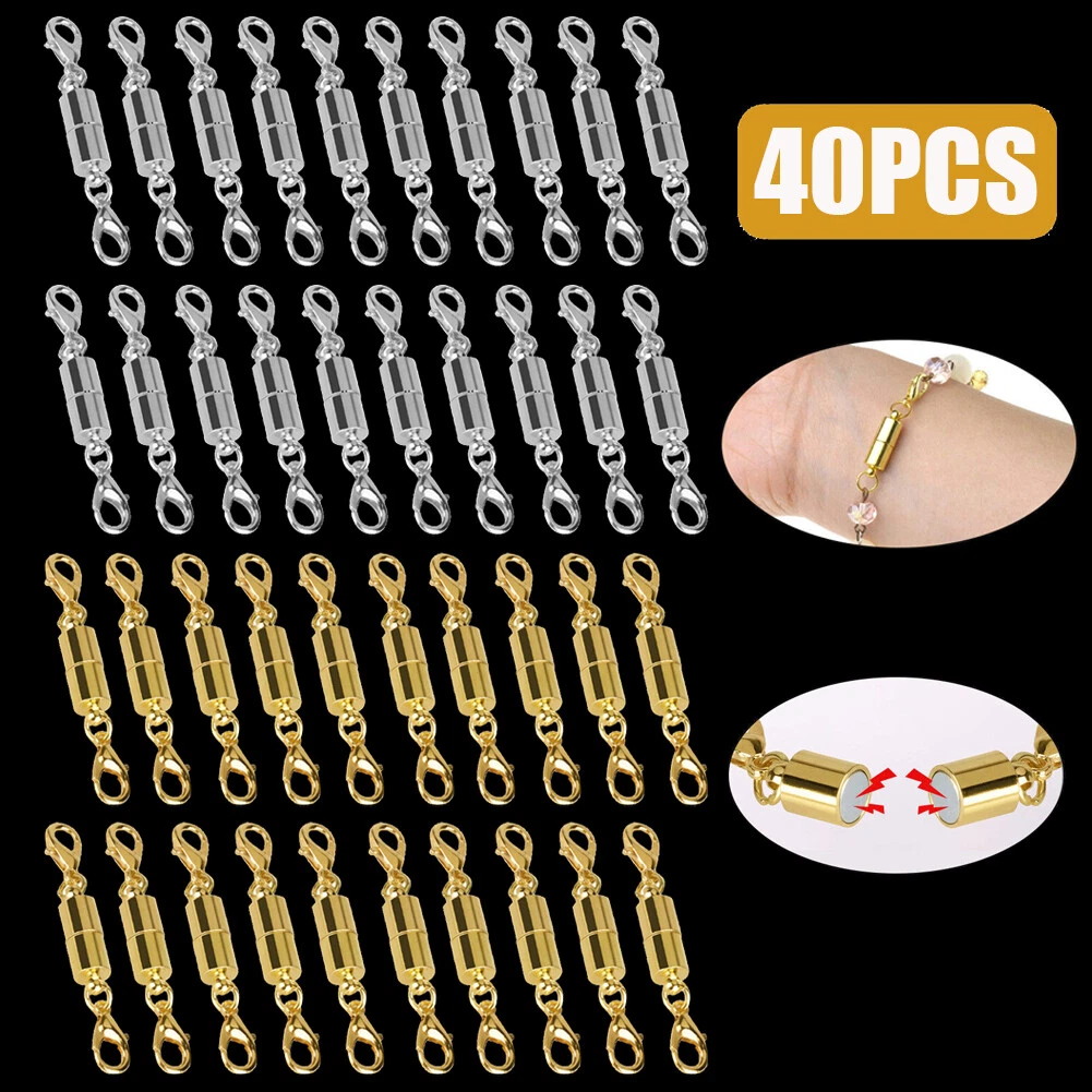 40PCS Necklace Clasp Magnetic Jewelry Locking Clasps and Closures Bracelet