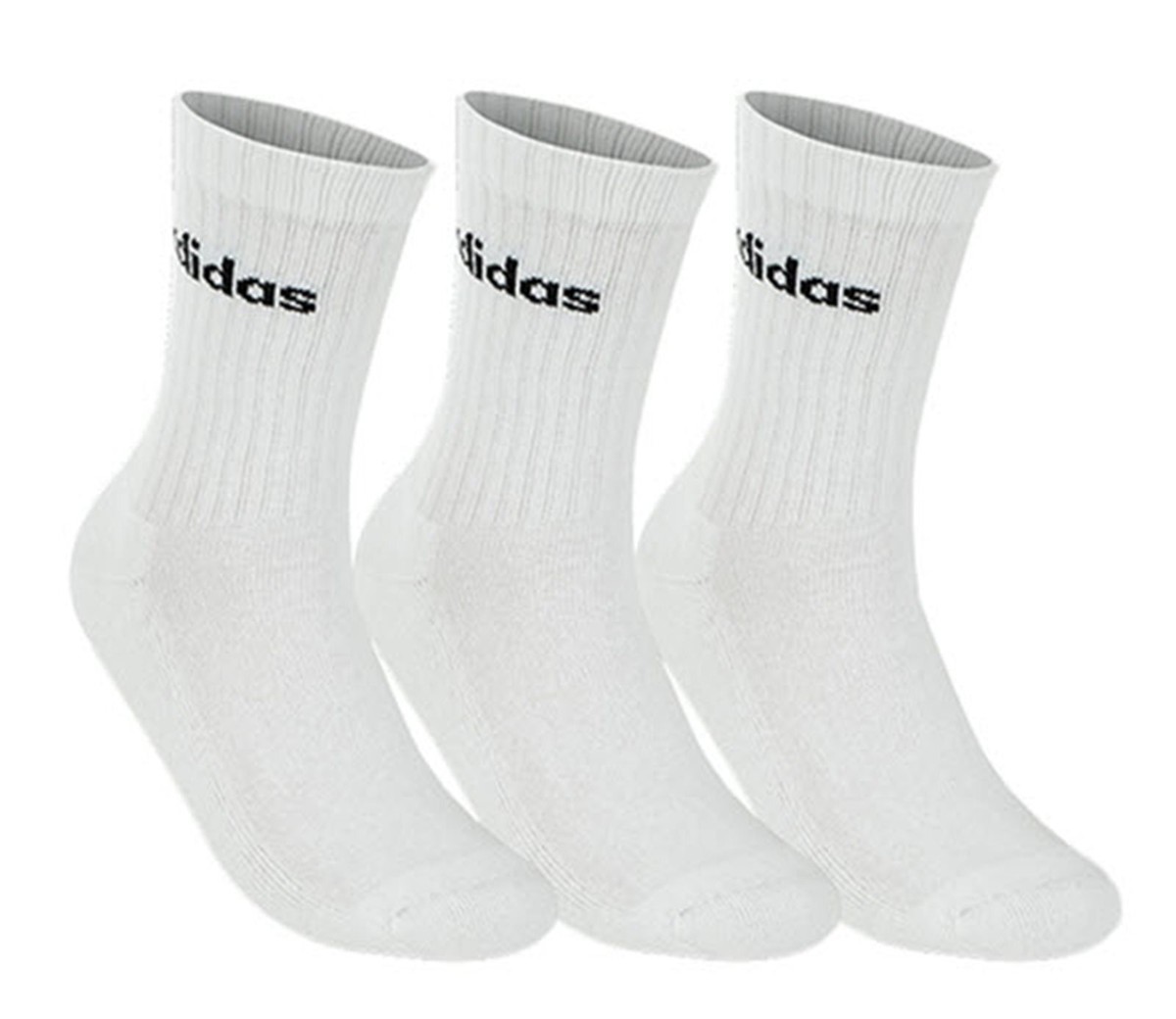Adidas Men C Linear Crew Ankle Pairs Socks White 3PP Fashion GYM Sock  HT3455