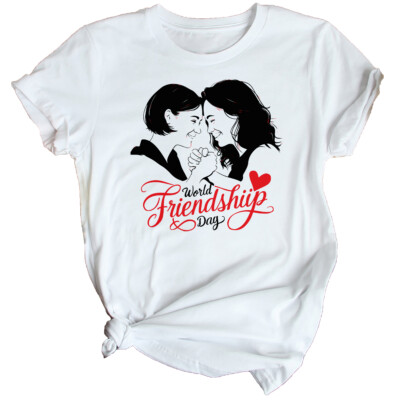 Damen Grafik Best Friends Day T-Shirt Bestie BFF Shirt Freundschaftstag Geschenk #BFD