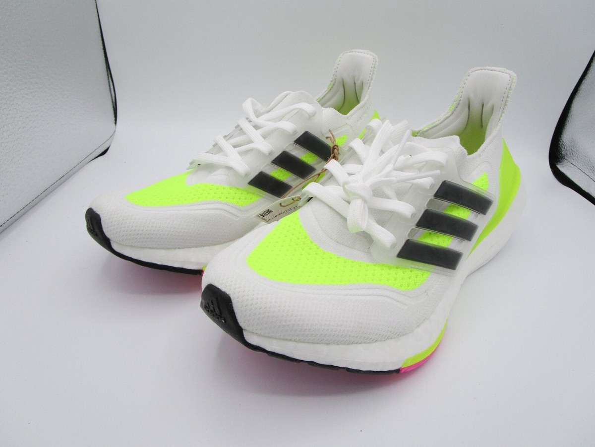 Adidas Ultraboost 21 J Kids GS 7 White Solar Yellow Sneaker