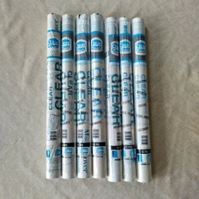 7 Kittrich Clear Cover Self Adhesive Covering Wrap 9' x 18" Rolls Books Posters