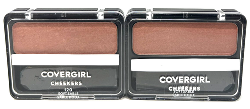 (2) Covergirl Cheekers Blush 0.12 oz Each Sealed 120 - Soft Sable
