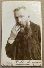 Auguste Rodin CDV photo Carte de visite Berlin German sculptor artist Wein