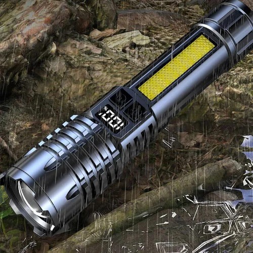 Heinast High Power LED Flashlight Powerful TYPE-C Rechargeable COB Flashlight Wi - Picture 22 of 24