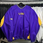 2000s Nike LSU Tigers Pullover Windbreaker Purple Gold Swoosh Mens 2XL