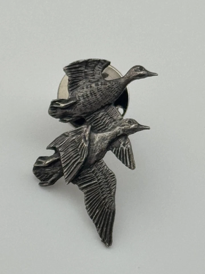 Vintage Sid Bell Sterling Silver Duck Tie Tack Lapel Pin - Image 3 of 4