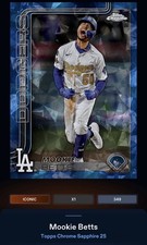 25 Topps Bunt DIGITAL Chrome Sapphire Image Variation ICONIC Mookie Betts