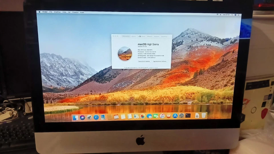 APPLE IMAC 21,5 Intel I5 A1311 Perfetto  da Collezione 