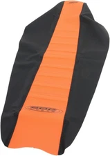 SDG 9-Pleat Gripper Seat Cover - Orange/Black Motorcycle Dirt Bike 96340OK