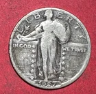 1927S US Standing Liberty SILVER Quarter! "San Francisco" Mint! Good! KEY DATE!