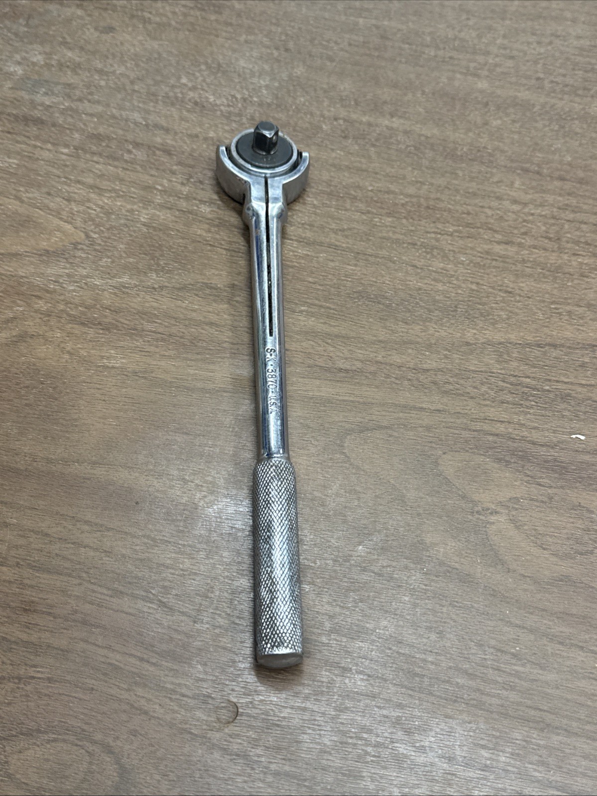 Vintage SK Tools 3/8"  Ratchet #3870 Drive Swivel Head Roto USA