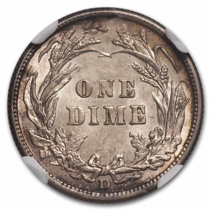 1912-D Barber Dime MS-61 NGC - Image 3 of 3