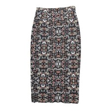 Zara Floral Bodycon Midi Skirt Womens Small Dark Feminine Classic Preppy Work