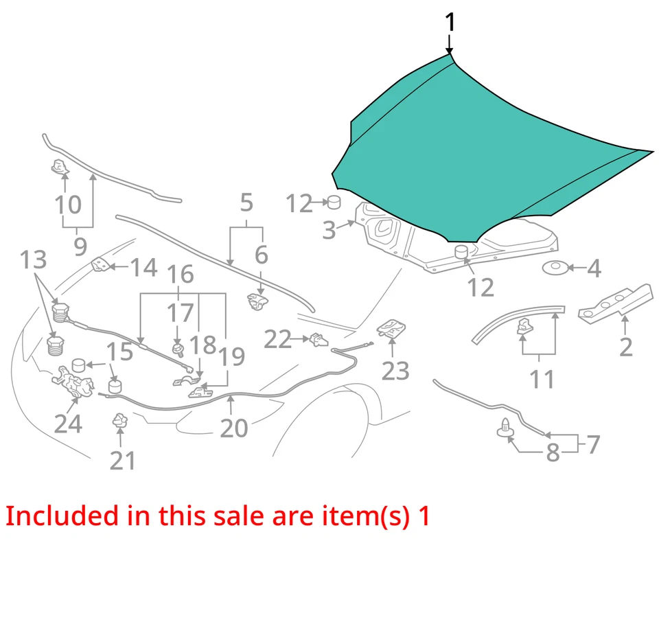 Hood MITSUBISHI ECLIPSE 06 07 08 09 10 11 12 - Imagem 3 de 4