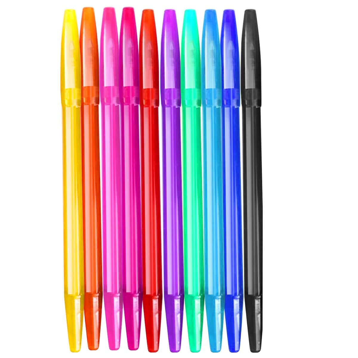 Topwrite lot de 10 stylos à bille assortis fournitures scolaires et bureau