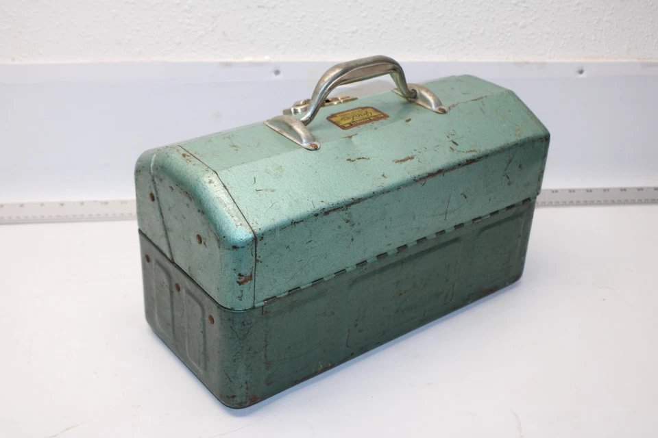 Caja de aparejos vintage Walton Products Grip Loc 6 estantes 17 divisores Foto 2 de 4