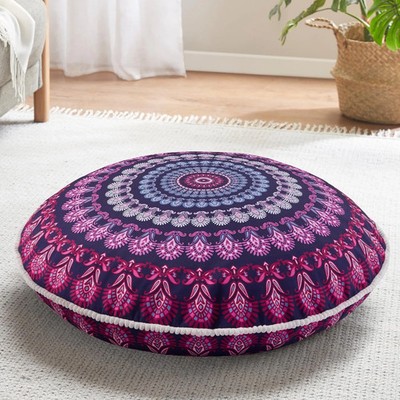 Codi 32 Inch Round Floor Pillow, Large Meditation Pouf Cushion , Memory Foam ...