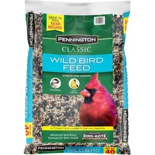Pennington Classic Wild Bird Feed and Seed, 40 lb. Bag, Dry, 1 Pack,NEW