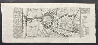 DUNKERQUE DUNKIRK FRANCE 1720 BODENEHR UNUSUAL ANTIQUE COPPER ENGRAVED CITY MAP