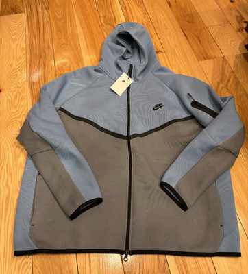 Nike Original Tech Fleece Windrunner Work Blue Cool Grey Black HV0949 486 LARGE